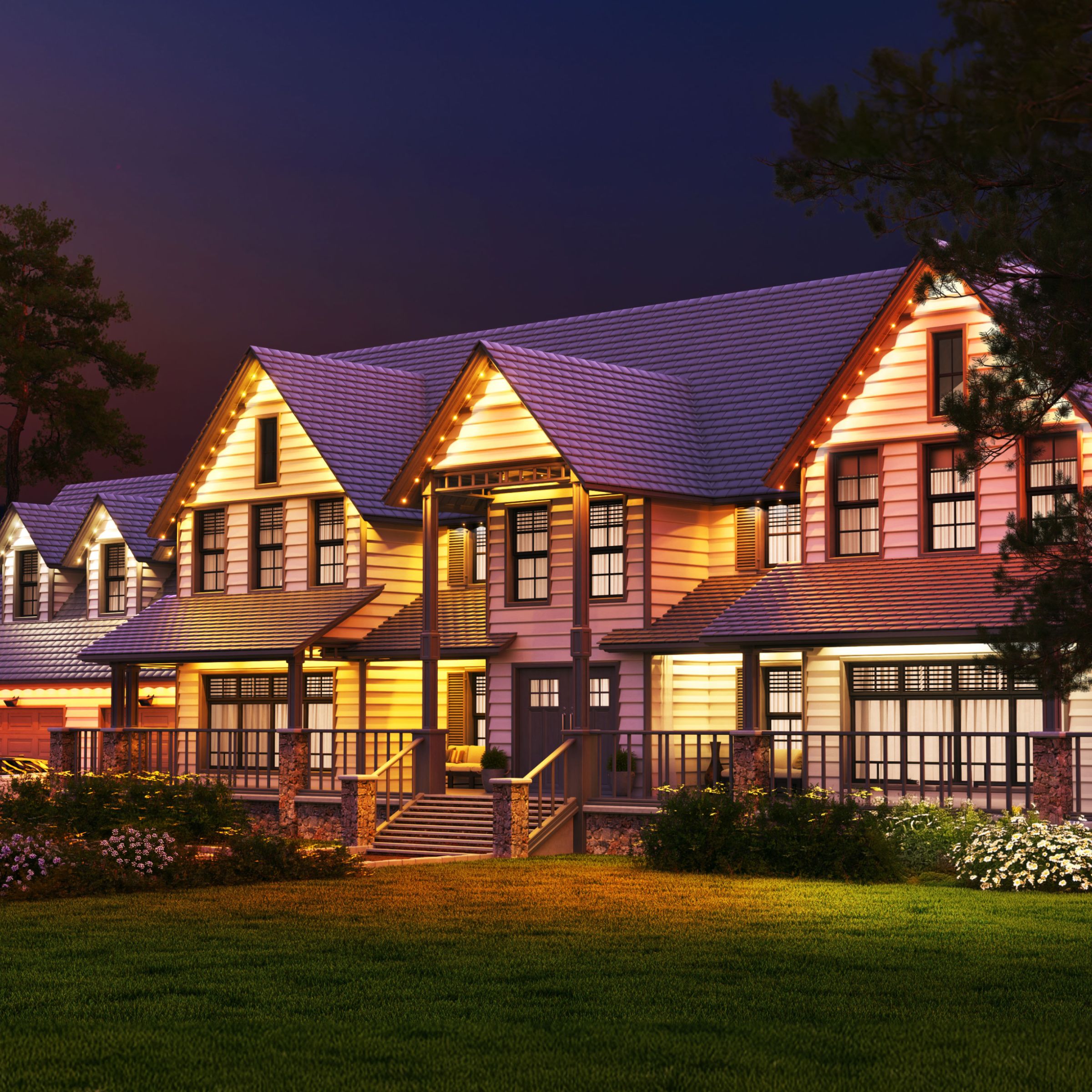 Matter Smart Multicolor Permanent Outdoor Lights Smarter Kit with Cable Covers 49ft (15m)