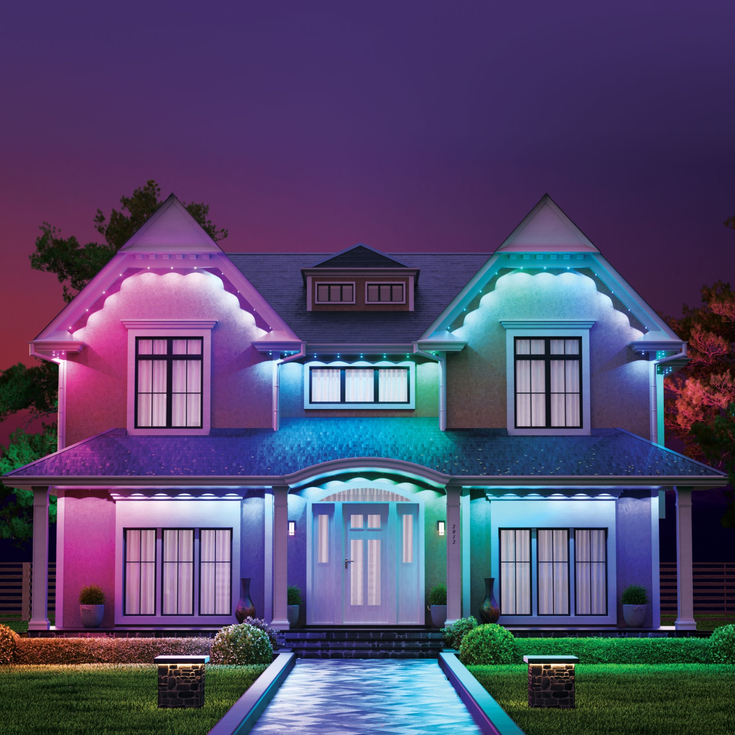 Matter Smart Multicolor Permanent Outdoor Lights Smarter Kit with Cable Covers 147ft (45m)