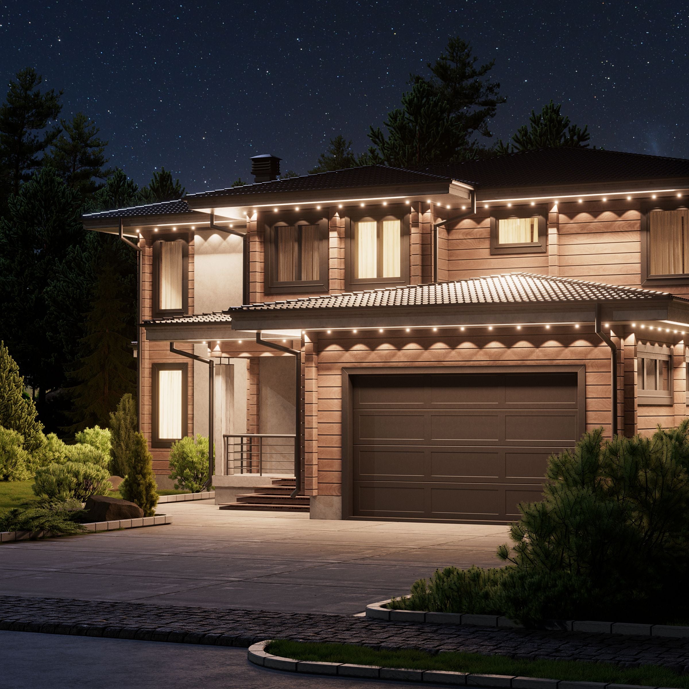 Matter Smart Multicolor Permanent Outdoor Lights Smarter Kit with Cable Covers 147ft (45m)