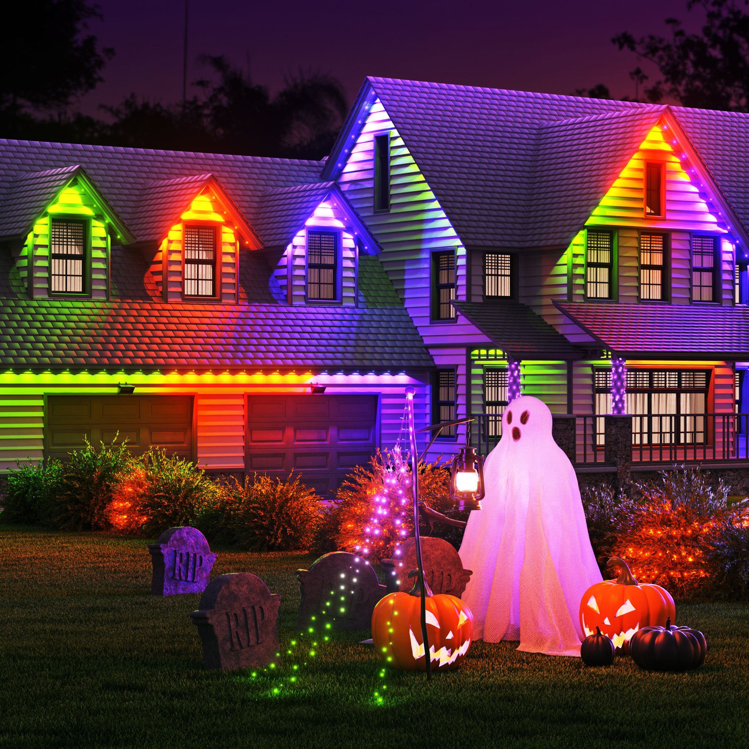 Matter Smart Multicolor Permanent Outdoor Lights Smarter Kit with Cable Covers 98ft (30m)