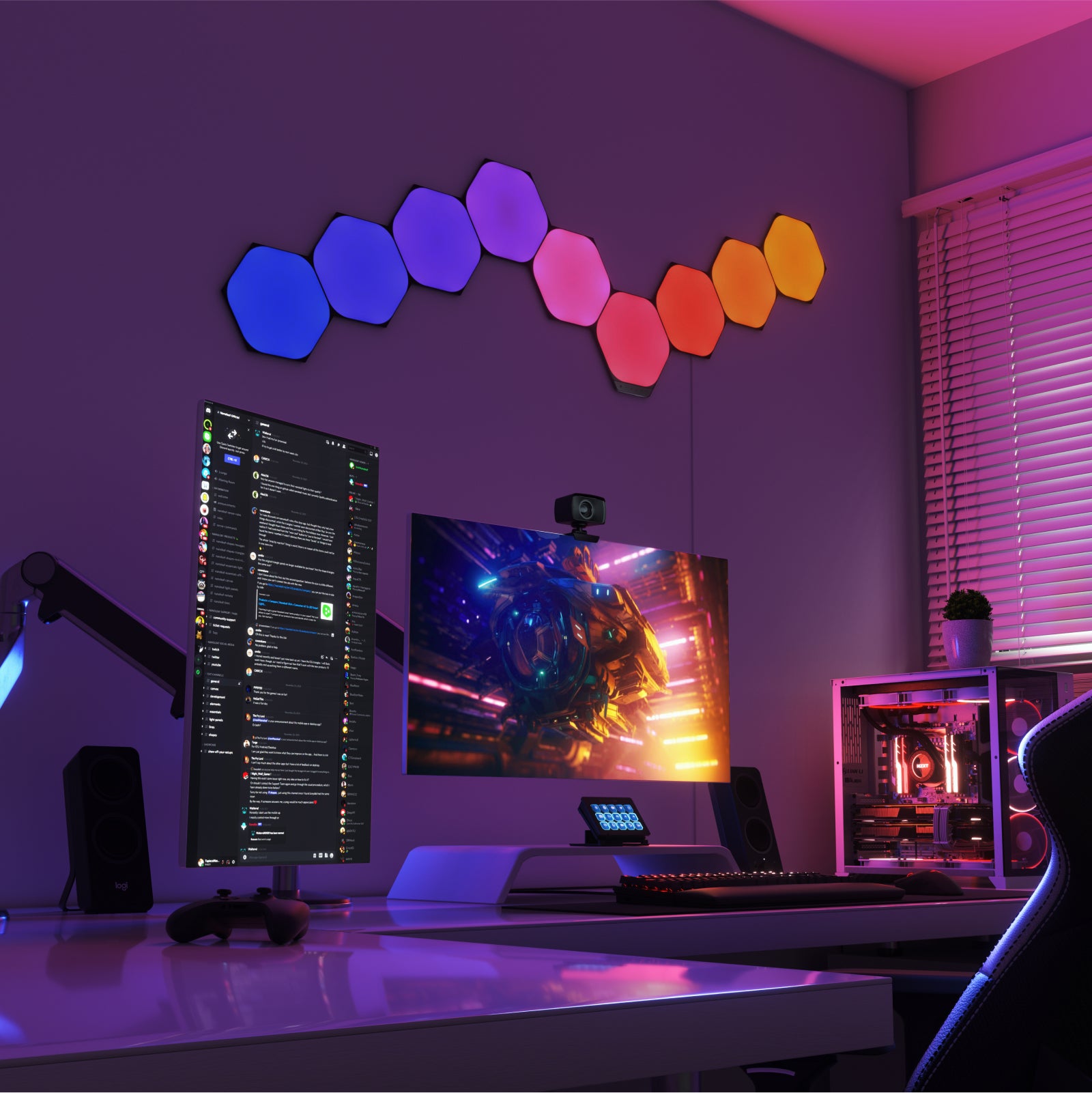 Shapes Limited Edition Ultra Black Hexagons Smarter Kit (12 panels)