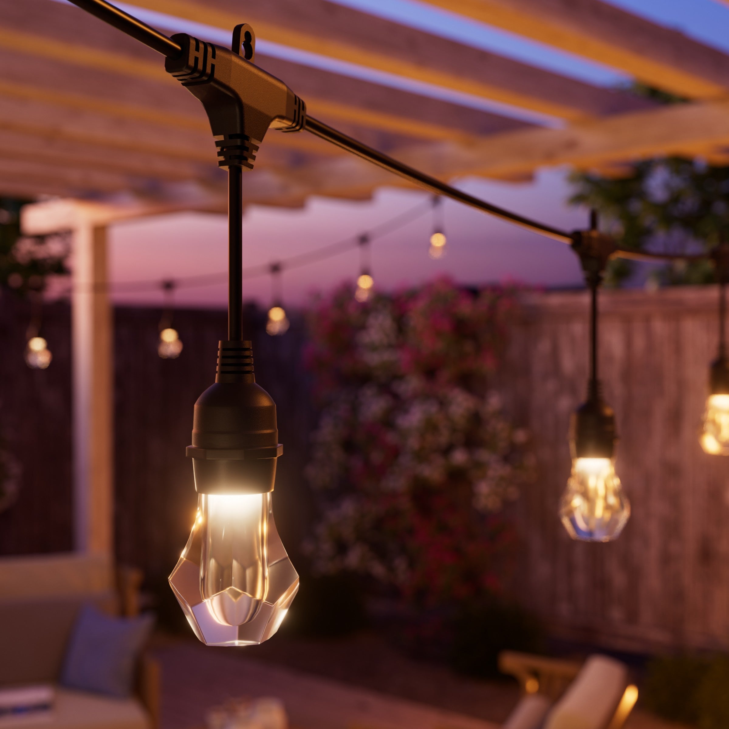 Matter Smart Multicolor Outdoor String Lights Expansion Pack 49ft (15m)