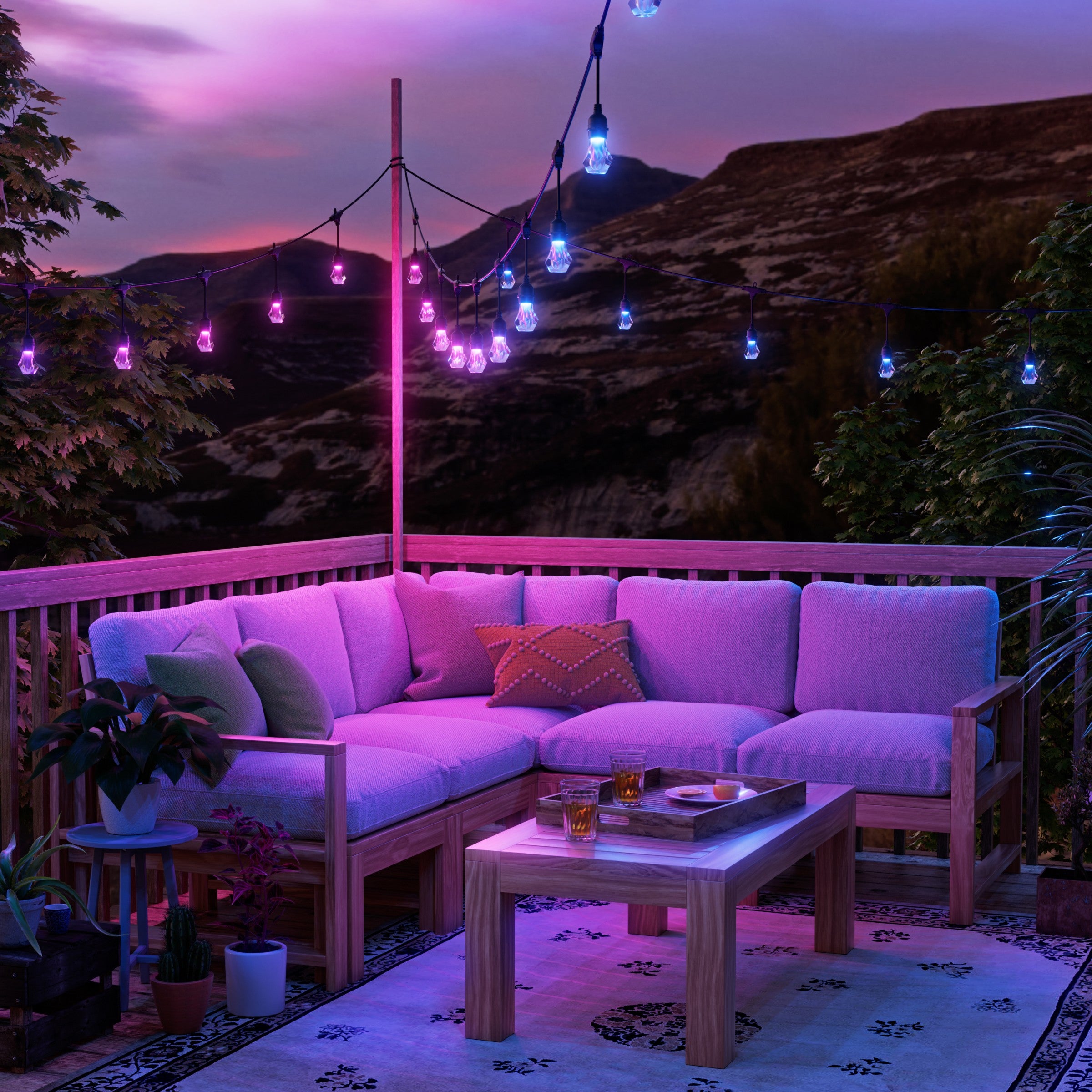Matter Smart Multicolor Outdoor String Lights Expansion Pack 49ft (15m)