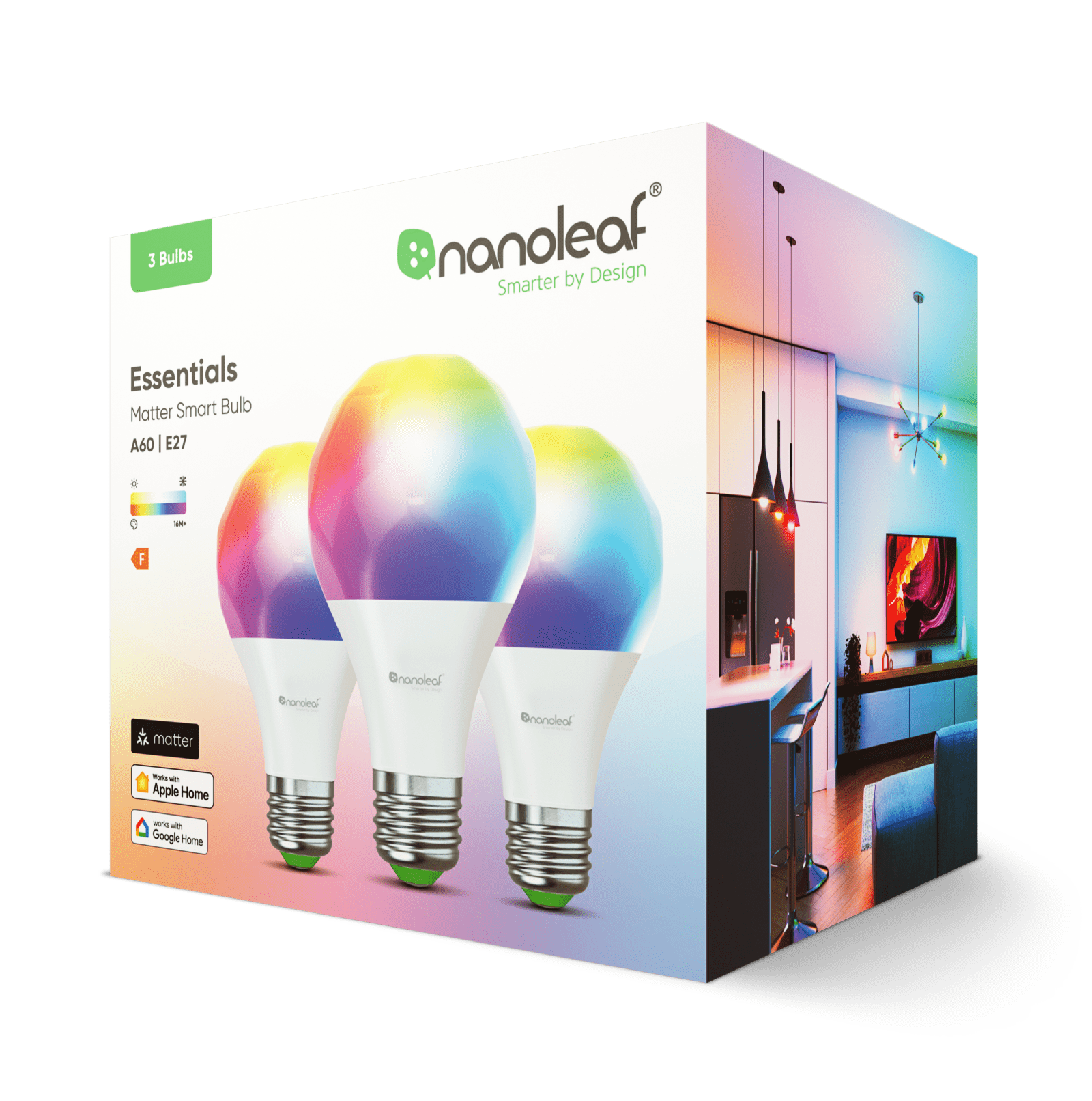 Matter Thread A19 Smart Bulbs (3 Pack)