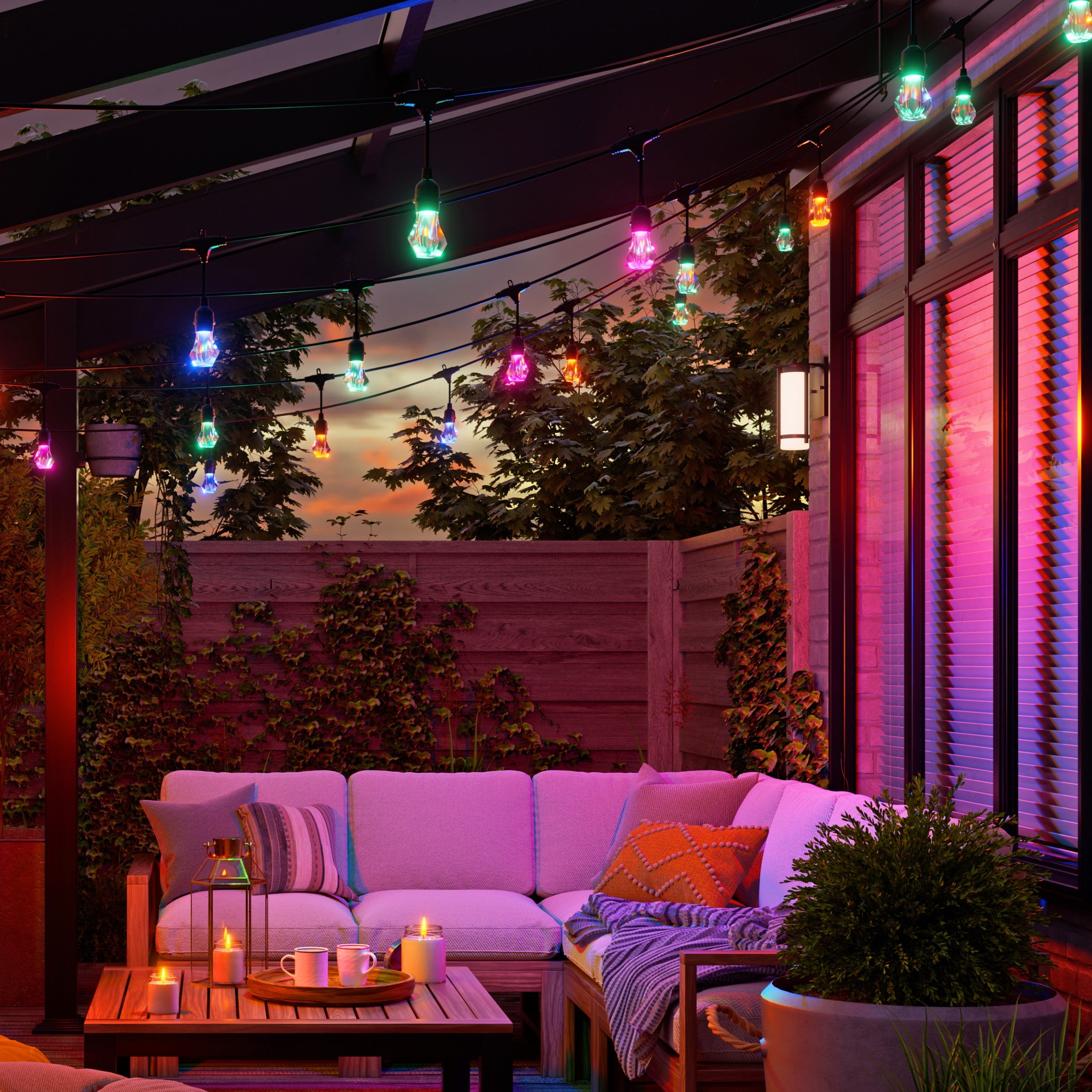 Matter Smart Multicolor Outdoor String Lights Expansion Pack 49ft (15m)