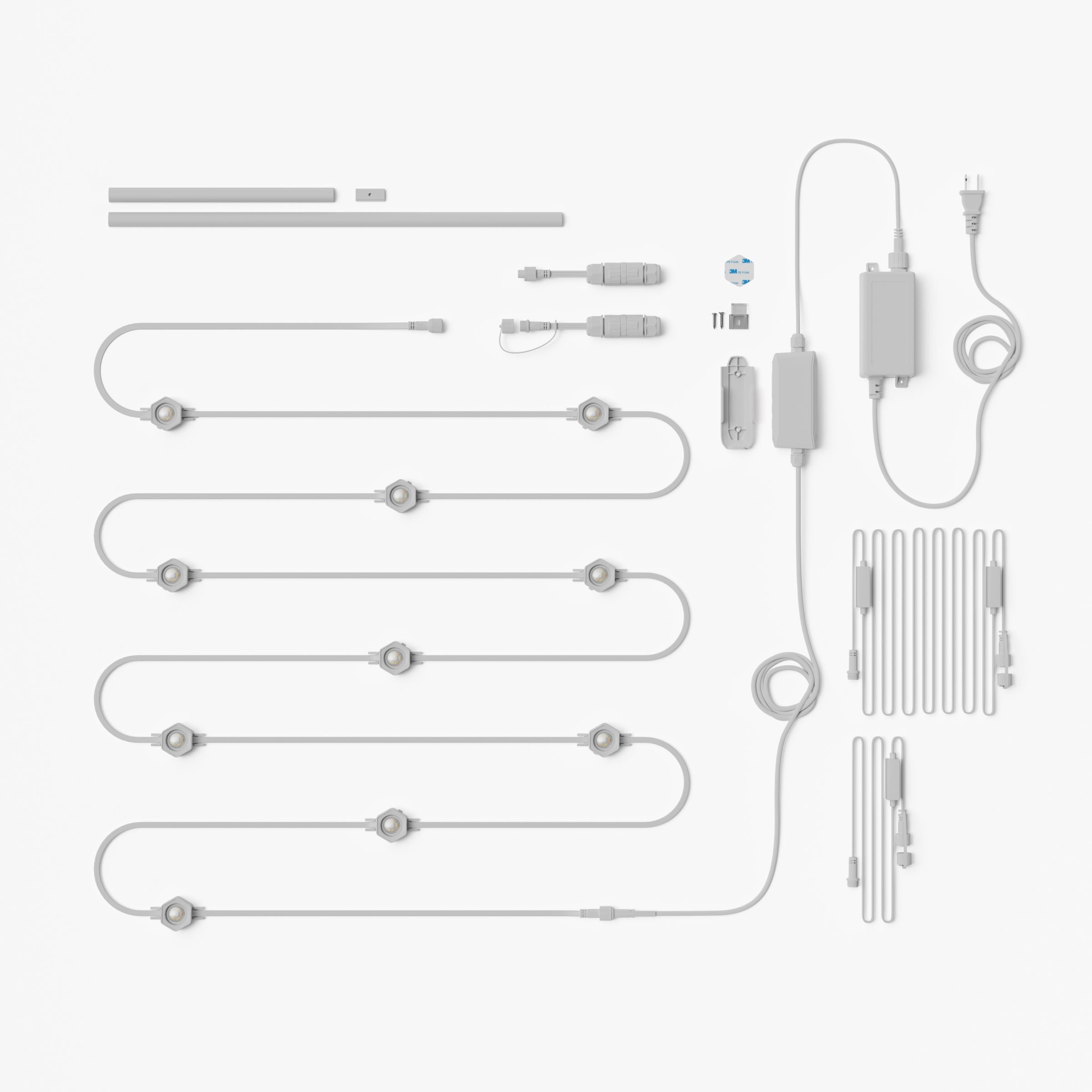 Matter Smart Multicolor Permanent Outdoor Lights Smarter Kit with Cable Covers 98ft (30m)