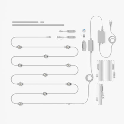 Matter Smart Multicolor Permanent Outdoor Lights Smarter Kit with Cable Covers 98ft (30m)