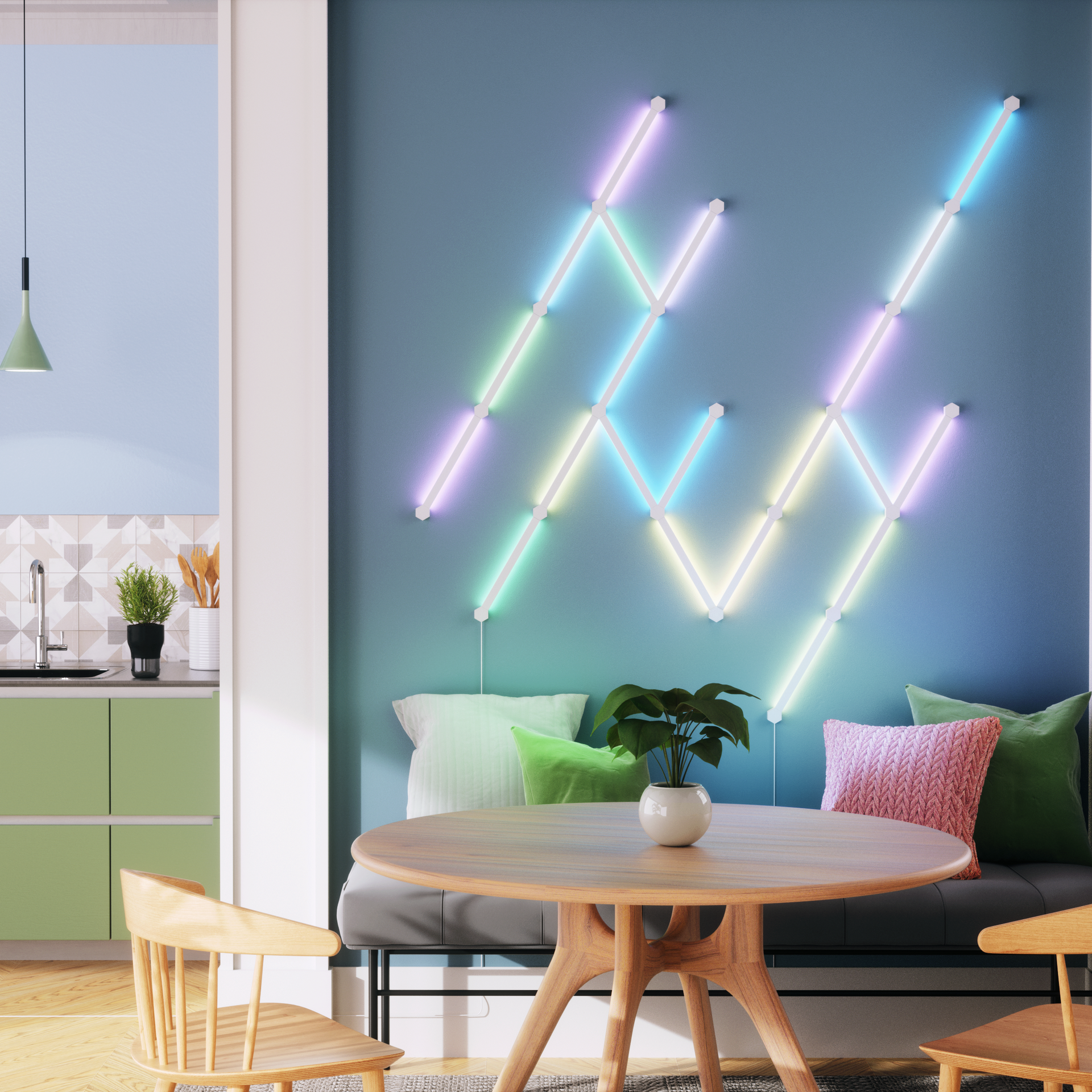 Nanoleaf Lines 60 Degrees | Smart LED Light Bars Kit (21 Pack