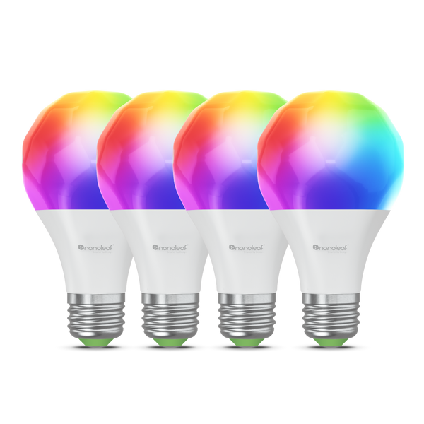 Nanoleaf Matter Wi-Fi A19 Smart Bulb (4 Pack) | Smart LED Lighting