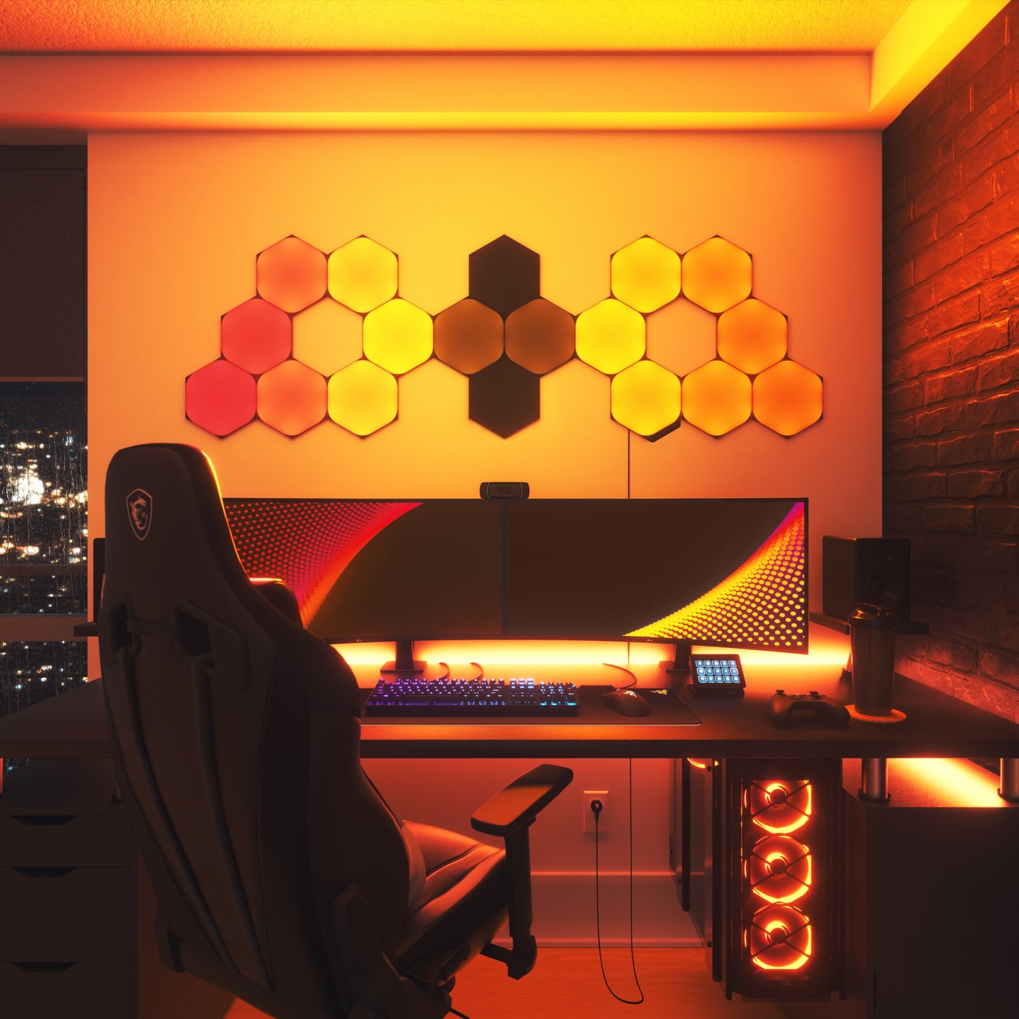Shapes Limited Edition Ultra Black Hexagons Smarter Kit (15 Panels)