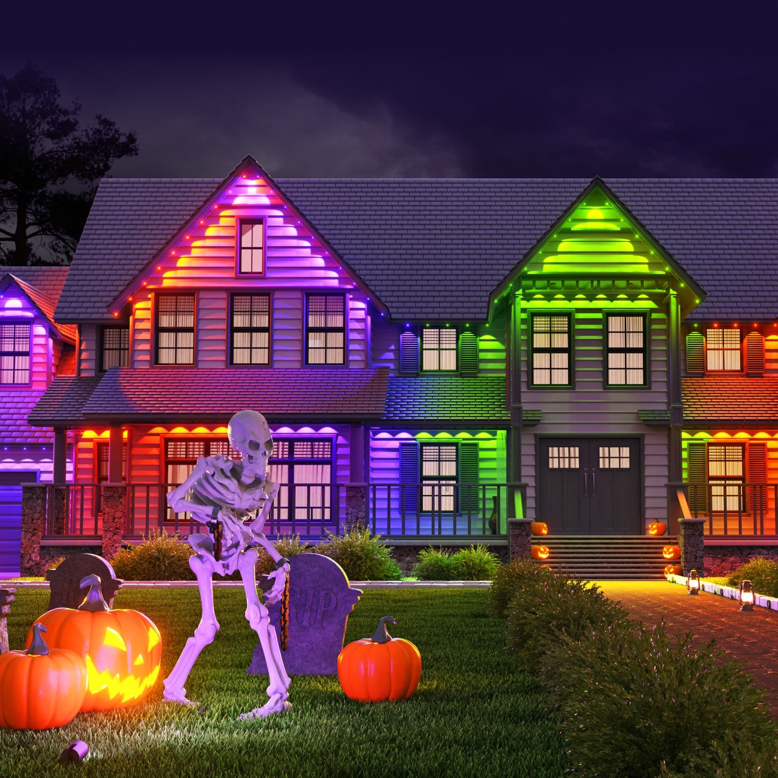 Matter Smart Multicolor Permanent Outdoor Lights Smarter Kit with Side Clips 50ft (15m)