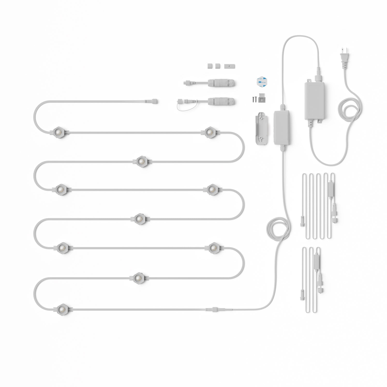 Matter Smart Multicolor Permanent Outdoor Lights Smarter Kit with Side Clips 50ft (15m)